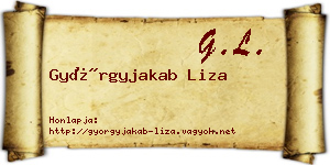 Györgyjakab Liza névjegykártya